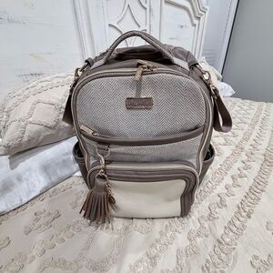 Itzy Ritzy Vanilla Latte Backpack Diaper Bag